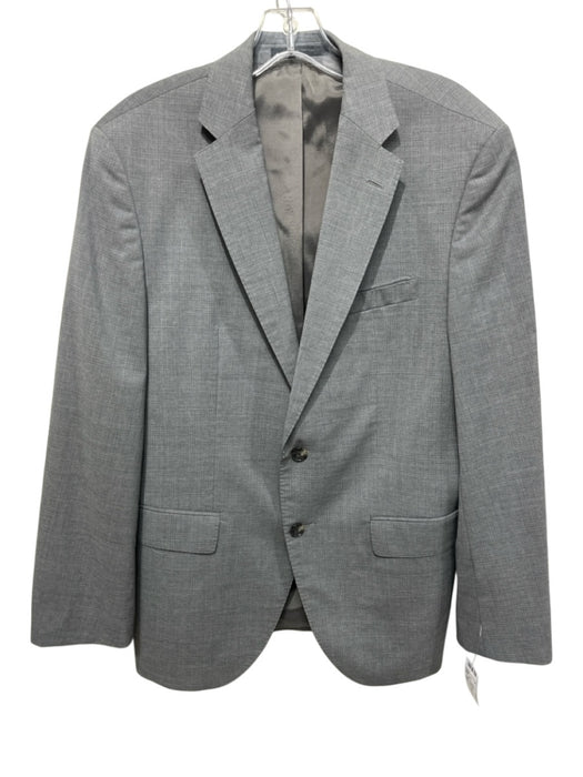Boss Gray Wool Blend Micro notched 2 Button Men's Blazer Gray / 50