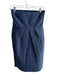 Tibi Size Est S Navy No Fabric Tag Knit Overlay Strapless Pleated Back Zip Dress Navy / Est S