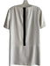 4C Size 2 Ivory & Black Polyester Wide Round Neck Short Sleeve Zip Back Dress Ivory & Black / 2