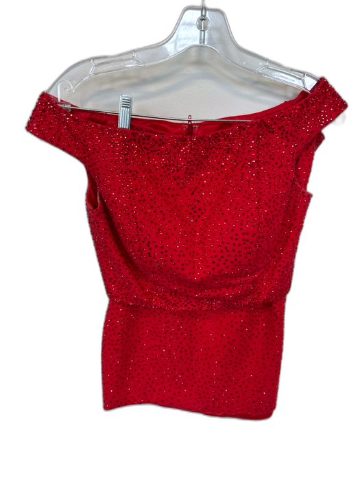 Sherri Hill Size 2 Red Polyester Rhinestone Set Gown Red / 2
