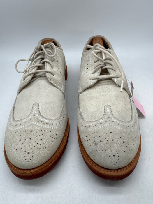 Walkover Shoe Size 11 AS IS White Suede Solid Wingtip Brogue Men's Shoes