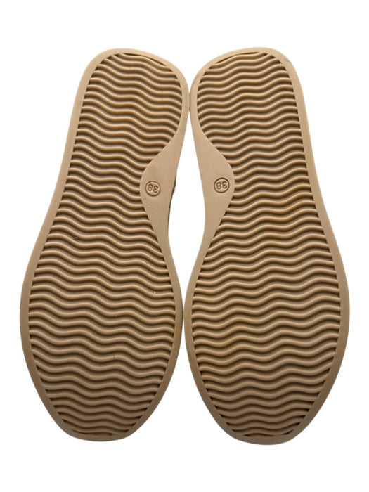 Soft Waves Shoe Size 38 Beige, White & Black Suede Perforated Round Toe Flats Beige, White & Black / 38
