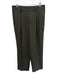 Vince Size L Olive Green Polyester Elastic Back Front Pleat Trouser Pants Olive Green / L