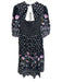 By Anthropologie Size Medium Black, Pink, Blue Viscose Blend Floral Dress Black, Pink, Blue / Medium