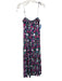 S/W/F Size Large Blue, Pink, Green Rayon Tie Straps Floral Ruffles Maxi Dress Blue, Pink, Green / Large
