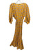 Rhode Size XS Yellow, White, Black Organic Cotton Short Puff Sleeve Floral Dress Yellow, White, Black / XS