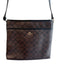 Coach Brown Black Leather Gold hardware Coach print Zip closure Cross Body Bag Brown Black