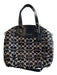 Coach Black & Grey Leather Silver Hardware Coach print Tote Bag Black & Grey