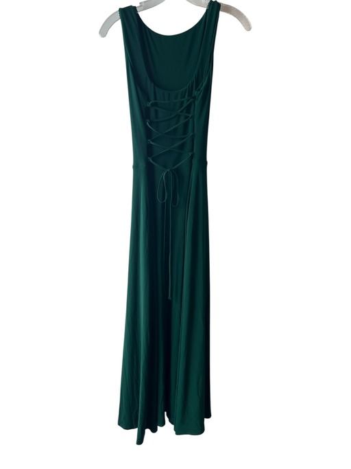 AYM Size L Green No Fabric Tag Drawstring Waist Shoulder Strap Stretch Dress Green / L