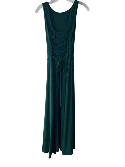 AYM Size L Green No Fabric Tag Drawstring Waist Shoulder Strap Stretch Dress Green / L