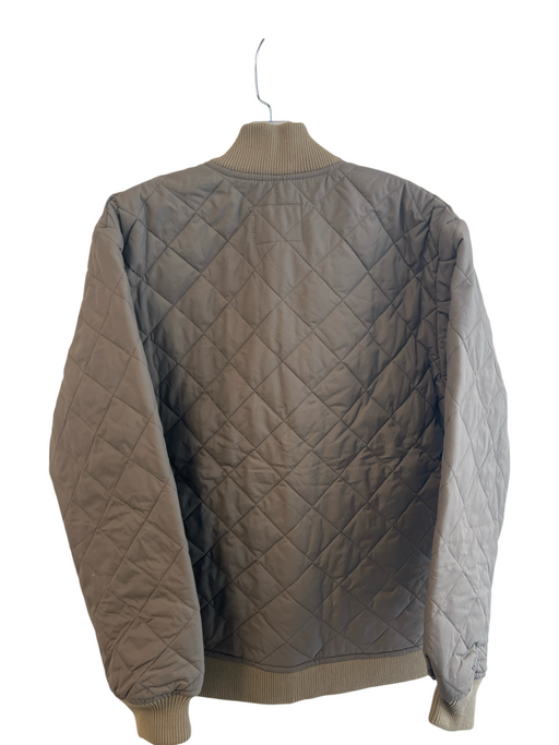 Drake Size M Brown Nylon & Polyester Quilted Ribbed Accent 2 Pocket Jacket Brown / M
