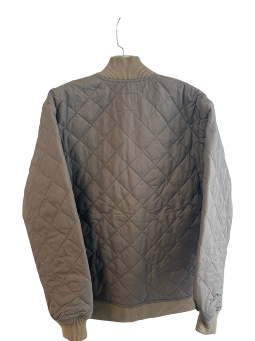 Drake Size M Brown Nylon & Polyester Quilted Ribbed Accent 2 Pocket Jacket Brown / M
