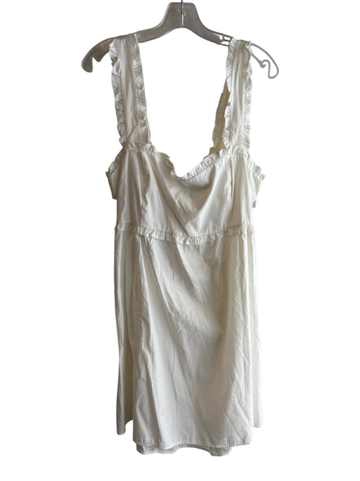 Reformation Size XL White Organic Cotton Open Back Sleeveless Tie in Back Dress White / XL