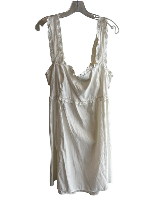 Reformation Size XL White Organic Cotton Open Back Sleeveless Tie in Back Dress White / XL