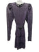 Sabina Musayev Size XS purple, silver, black Polyester Semi Sheer Tiered Dress purple, silver, black / XS