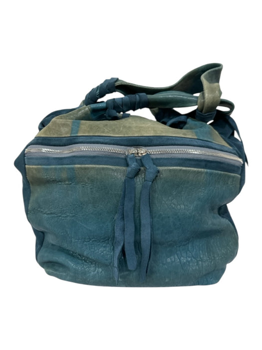 Daniella Lehavi Green blue Leather & Suede Faded Silver Hardware Hand Bag Green blue / M