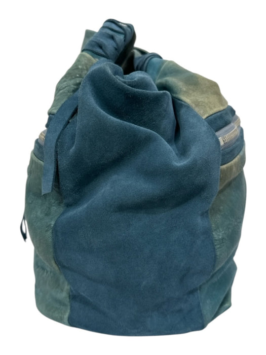 Daniella Lehavi Green blue Leather & Suede Faded Silver Hardware Hand Bag Green blue / M
