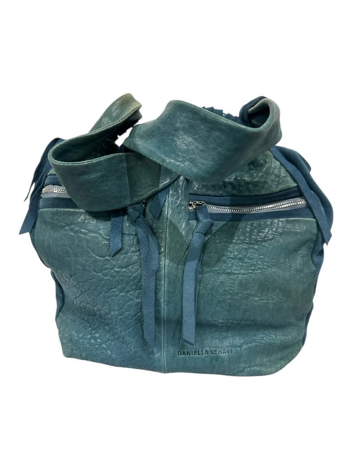 Daniella Lehavi Green blue Leather & Suede Faded Silver Hardware Hand Bag Green blue / M