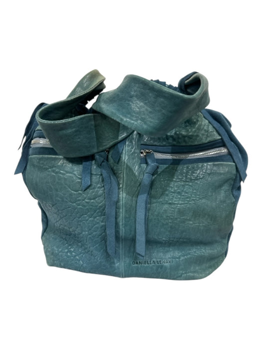Daniella Lehavi Green blue Leather & Suede Faded Silver Hardware Hand Bag Green blue / M