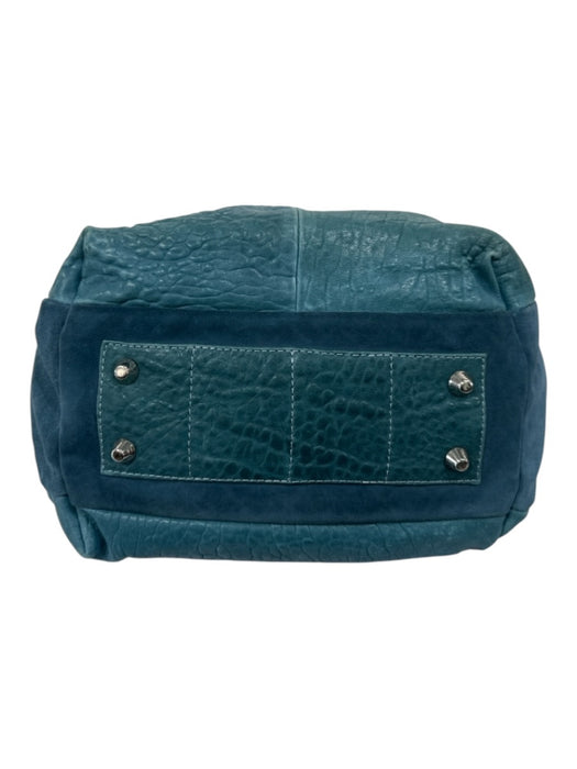 Daniella Lehavi Green blue Leather & Suede Faded Silver Hardware Hand Bag Green blue / M