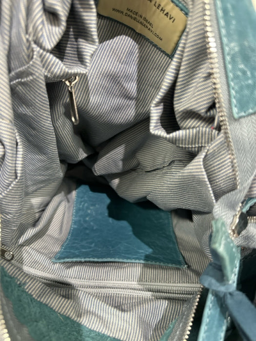 Daniella Lehavi Green blue Leather & Suede Faded Silver Hardware Hand Bag Green blue / M