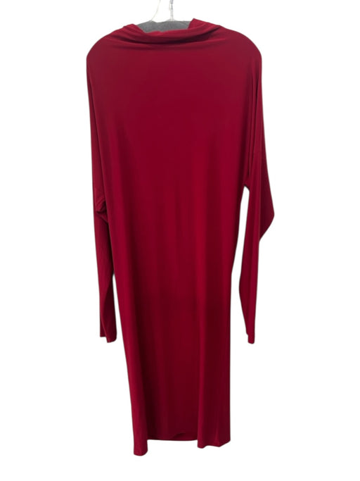 Norma kamali Size M Red Long Sleeve Boat Neck Midi Dress Red / M