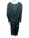 Veronica Beard Size 10 Emerald Green Silk & Spandex Long puff sleeve Midi Dress Emerald Green / 10