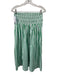 AYR Size M Green & White Cotton & Nylon Sleeveless Vertical Stripes Skirt Set Green & White / M