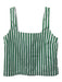 AYR Size M Green & White Cotton & Nylon Sleeveless Vertical Stripes Skirt Set Green & White / M