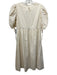 En Saison Size M Beige Cotton Keyhole Back Midi Poplin Puff 1/2 Sleeve Dress Beige / M
