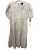 En Saison Size M Beige Cotton Keyhole Back Midi Poplin Puff 1/2 Sleeve Dress Beige / M