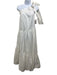 Petal + Pup Size M White Cotton Tie Detail One Shoulder Elastic Top Tiered Dress White / M