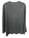 Ann Mashburn Size S Charcoal Gray Cashmere Crew Neck Long Sleeve Ribbed Sweater Charcoal Gray / S