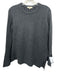 Ann Mashburn Size S Charcoal Gray Cashmere Crew Neck Long Sleeve Ribbed Sweater Charcoal Gray / S