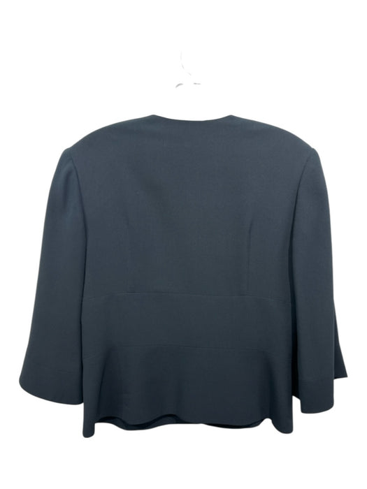 Morgane Le Fay Size L Black Silk Blend Button Front 1/2 Flare Sleeve Jacket Black / L