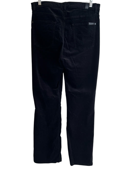 7 For All Mankind Size 32 Black Cotton Blend Velvet High Rise Zip Fly Jeans Black / 32