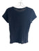Frame Size Large Black Polyamide Textured Short Sleeve Round Neck Top Black / Large