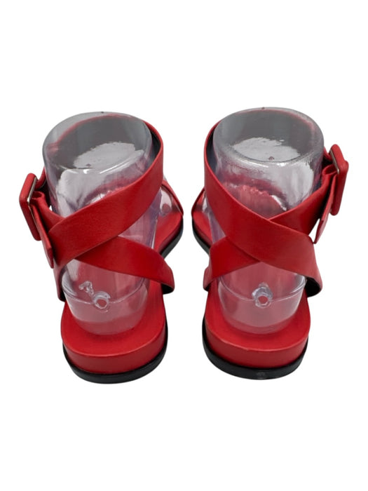 Alexander Wang Shoe Size 37.5 Red Leather Ankle Strap Open Toe Sandals Red / 37.5