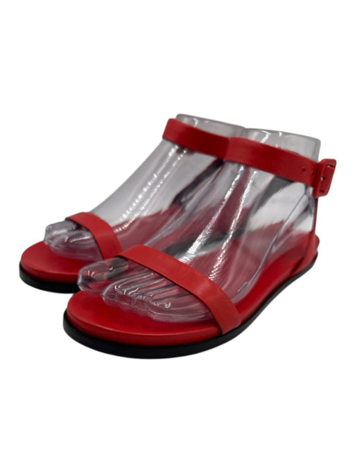 Alexander Wang Shoe Size 37.5 Red Leather Ankle Strap Open Toe Sandals Red / 37.5