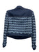 Veronica Beard Size 14 Dark Wash Cotton Knit Long Sleeve Denim Crop Jacket Dark Wash / 14