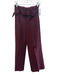 Theory Size 8 Maroon Viscose & wool High Rise Zip Fly Belt included Pants Maroon / 8