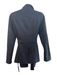 Reiss Size S Black Wool Blend Button Down Long Sleeve Belted Jacket Black / S