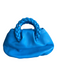 Hereu Blue Leather Cross Body Braided Top Handle Magnetic Clasp Bag Blue / Mini