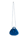 Hereu Blue Leather Cross Body Braided Top Handle Magnetic Clasp Bag Blue / Mini