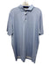 Greyson Size L Blue & White Polyester Abstract Polo Men's Short Sleeve Blue & White / L