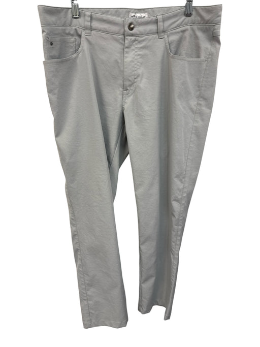 Peter Millar Size 35 Light Gray Polyester Solid Men's Pants Light Gray / 35