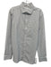 Mizzen + Main Size L White & Blue Synthetic Grid Button Up Long Sleeve Shirt White & Blue / L