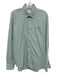 Peter Millar Size L Green & White Synthetic Gingham Button Up Long Sleeve Shirt Green & White / L