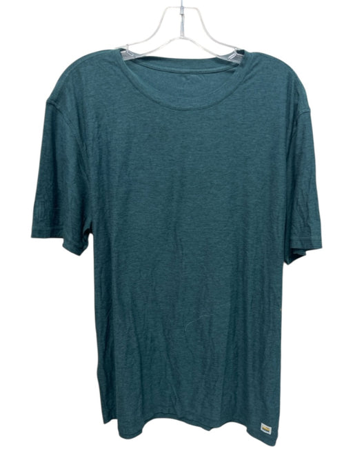 Vuori Size Est L Green Synthetic Heathered Athletic T Shirt Men's Short Sleeve Green / Est L