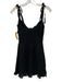 Reformation Size 6 Black Viscose Sleeveless Bustier neckline Ruffle Mini Dress Black / 6